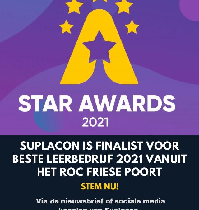 Suplacon finalist voor het beste leerbedrijf 2021