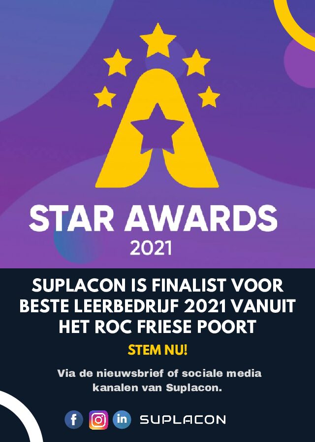 Suplacon finalist voor het beste leerbedrijf 2021